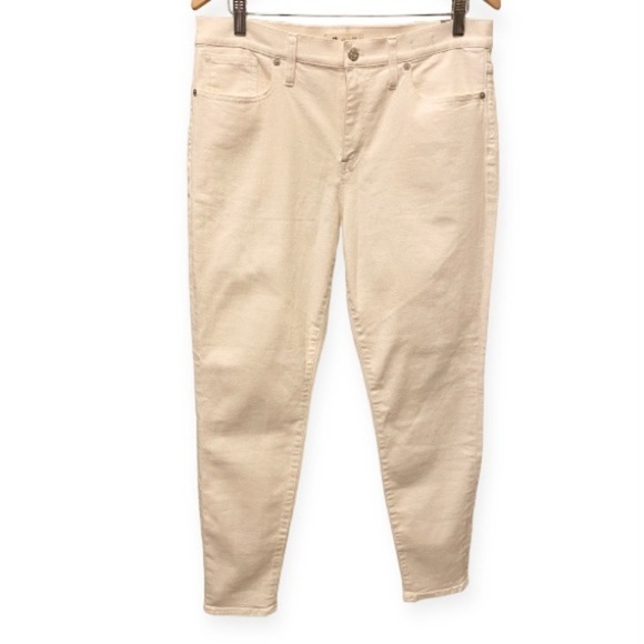 Madewell 32 (14) NWT 9” High Riser Skinny Skinny Jeans Off White Stretch New - Picture 2 of 15